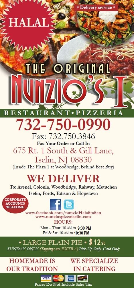 Nunzios iselin " Pizzeria in Iselin, NJNunzio's Pizza in Iselin - Eat in 